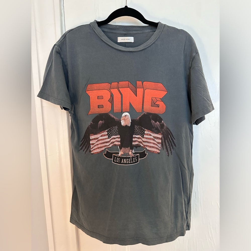 Anine Bing Vintage-Look Bing Tee